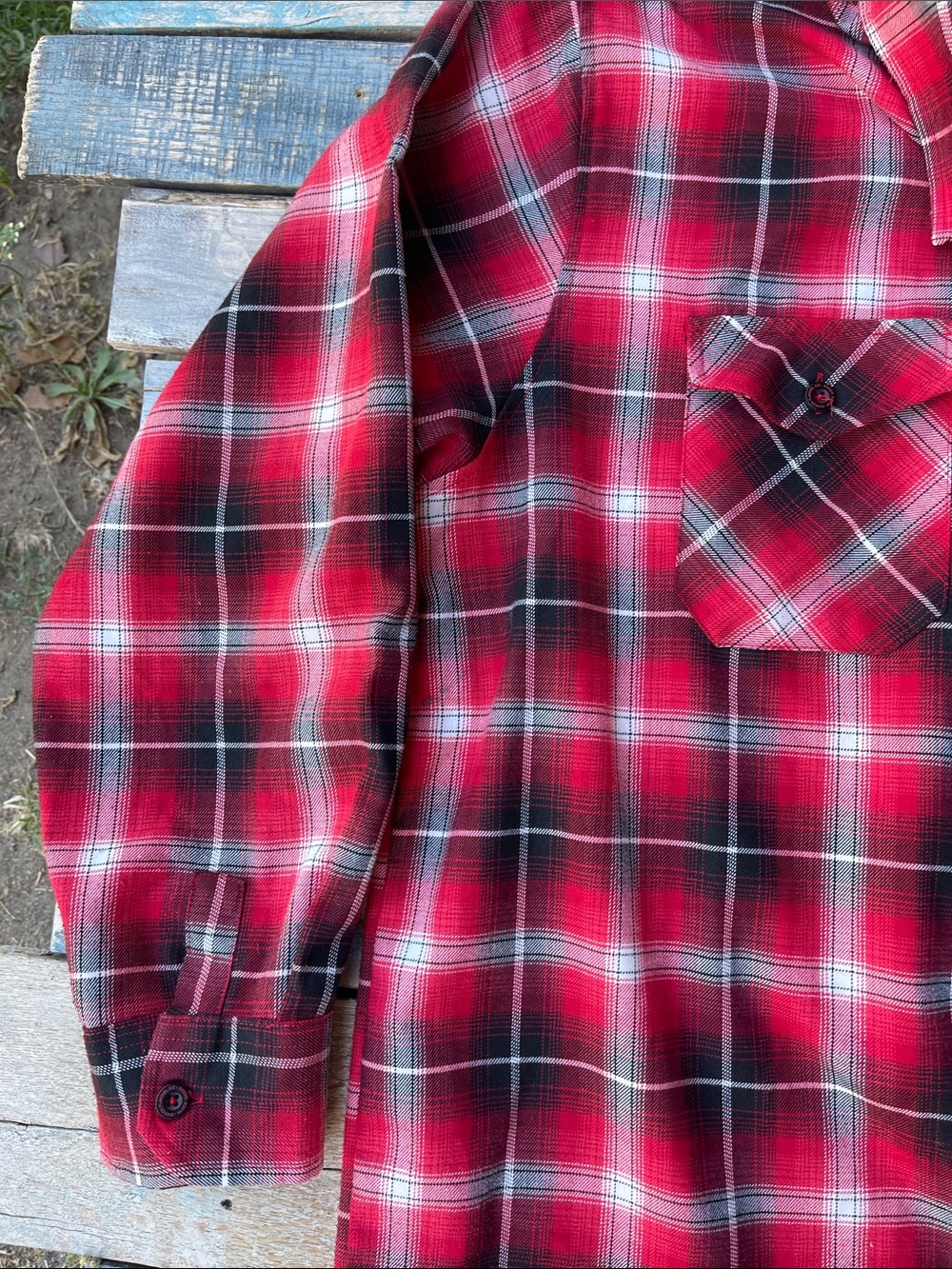 Dixxon Flannel Klock Werks Tribute Plaid Shirt Mens XL Red Black D-Tech Moto - Picture 8 of 15